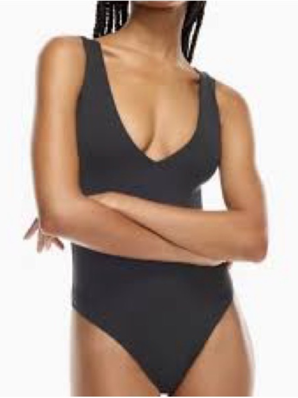 Babaton Contour V-Neck Bodysuit Black Size 2XL